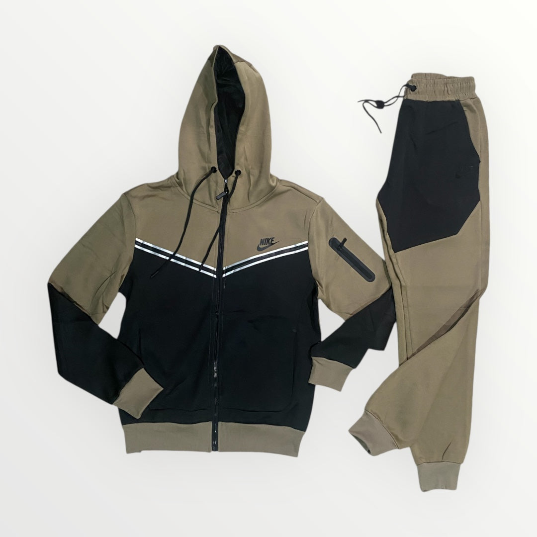 Nike Set Tech Fleece - Μπεζ - Μαύρο